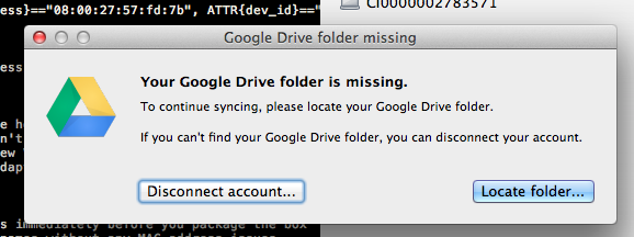 'Google Drive locate folder'